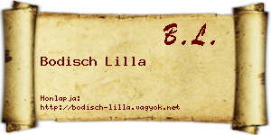 Bodisch Lilla névjegykártya